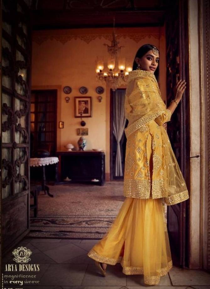 ARYA BLUSH Latest Fancy Designer Wedding Wear Heavy Organza Thread Foil mirror Work Salwar Suit Collection